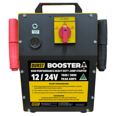 Durst Booster 8 (BJC-B8) adalah pendamping yang dapat diandalkan untuk menyalakan truk dan kendaraan besar. Performa 12V dan 24V